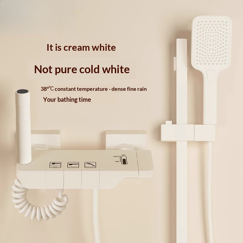 Home Bathroom - Creamy Easy Topless Shower Set All