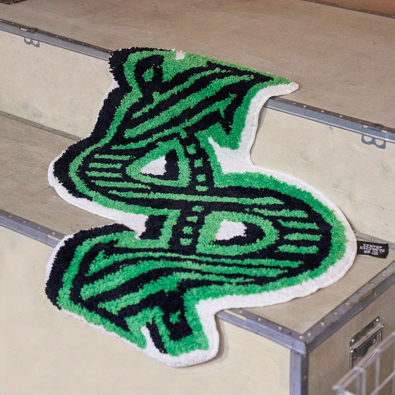 Home Bathroom Door Signs - VIKAMA Dollar Sign Rug: Non-Slip, Noise-Reducing