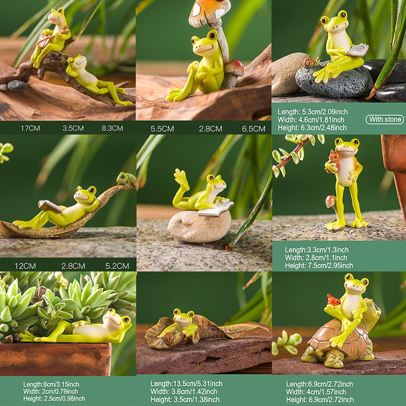 Jet Home Bathroom - Resin Funny Frog Figurines For Interior