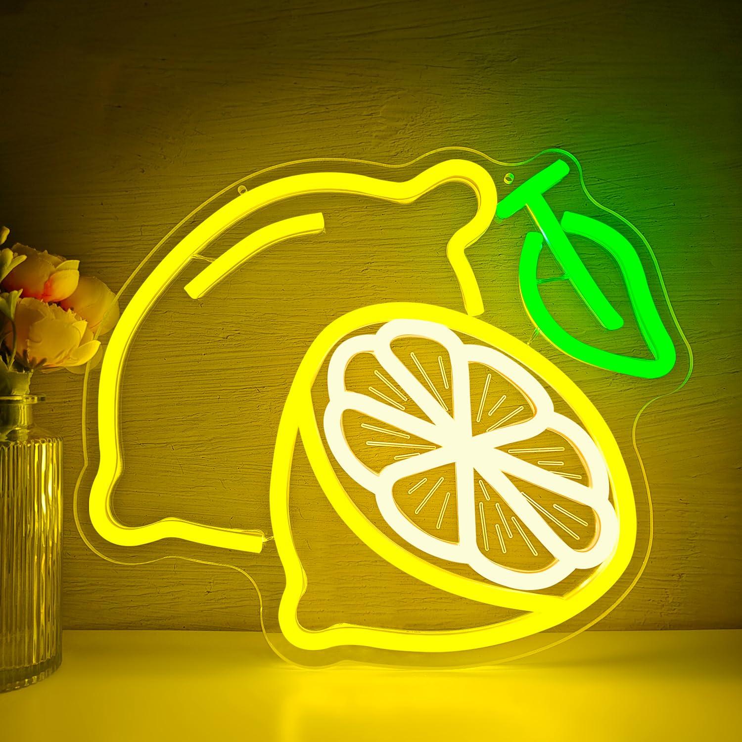 Home Bathroom - Lemon Neon Sign Dimmable LED Light