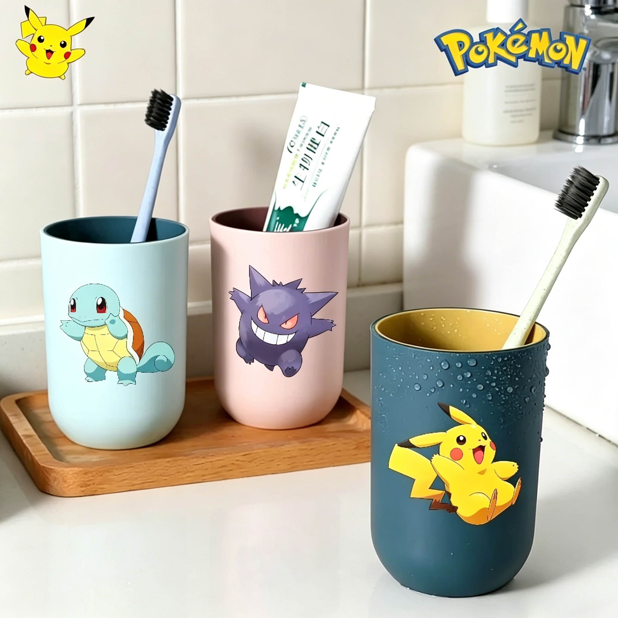 Home Bathroom Model - Cartoon Pokemon Bathroom Tumblers Shower Room