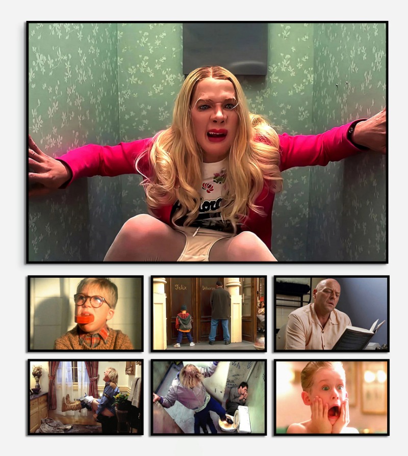 Home Movie Bathroom Scene - Movie Scenes Bathroom Funny Art Series