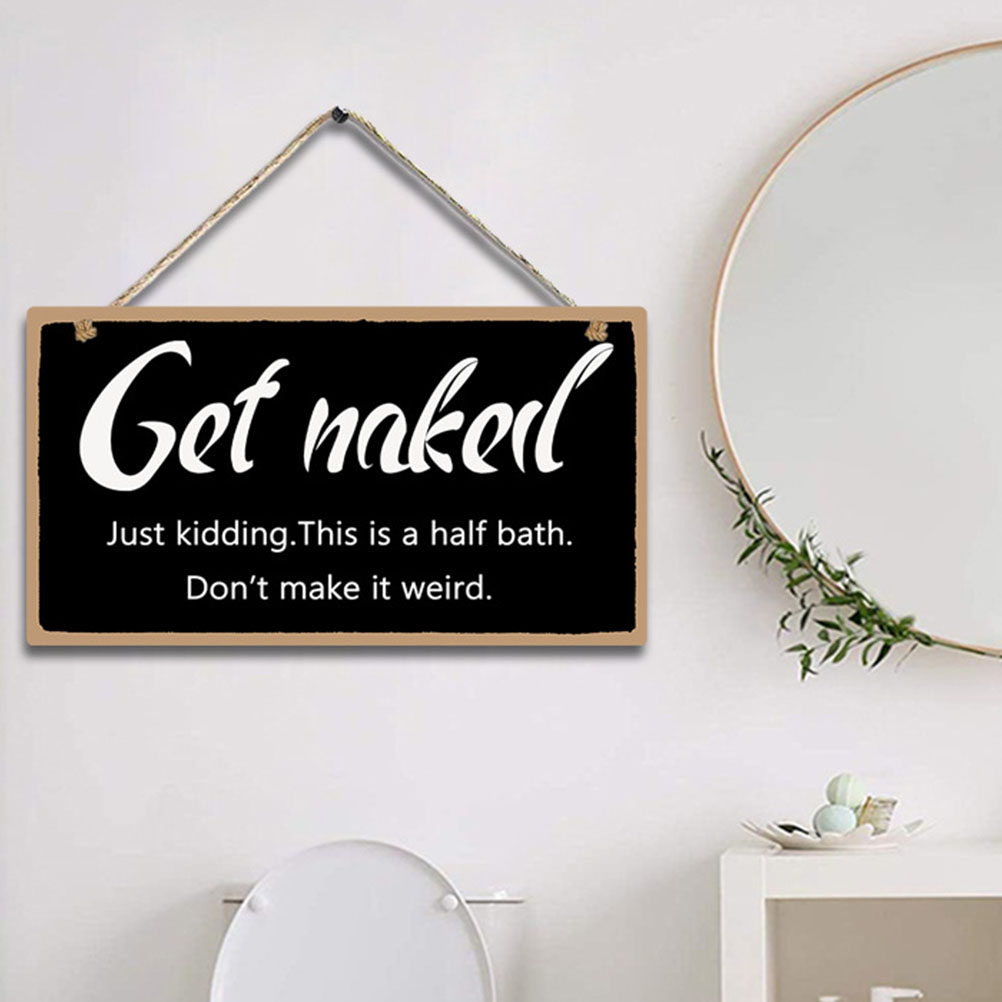 1Pcs Wooden Bathroom Wall Sign - Home Bathroom Door Signs recensie en prijs