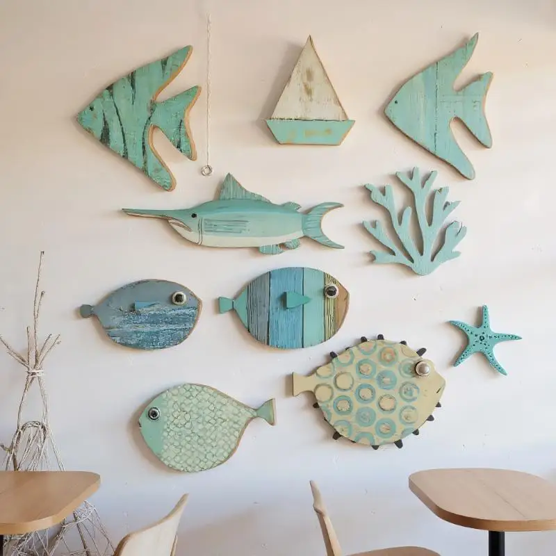 10pcs/set Fish Wall Decor Wood - Jet Home Bathroom recensie en prijs