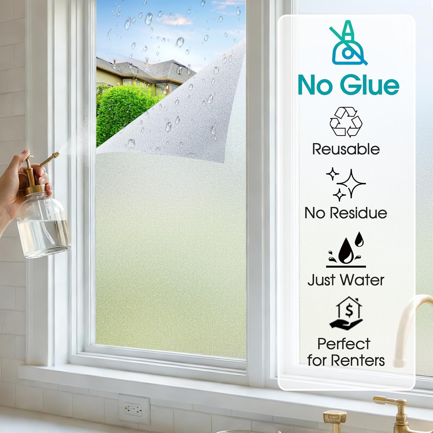 Frosted Window Privacy Film, S - Home Bathroom Products recensie en prijs