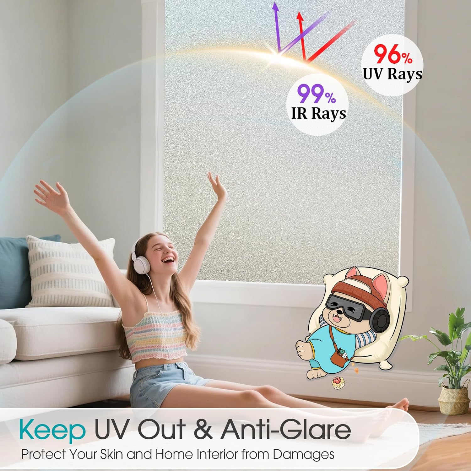 Frosted Window Privacy Film, S - Home Bathroom Products recensie en prijs