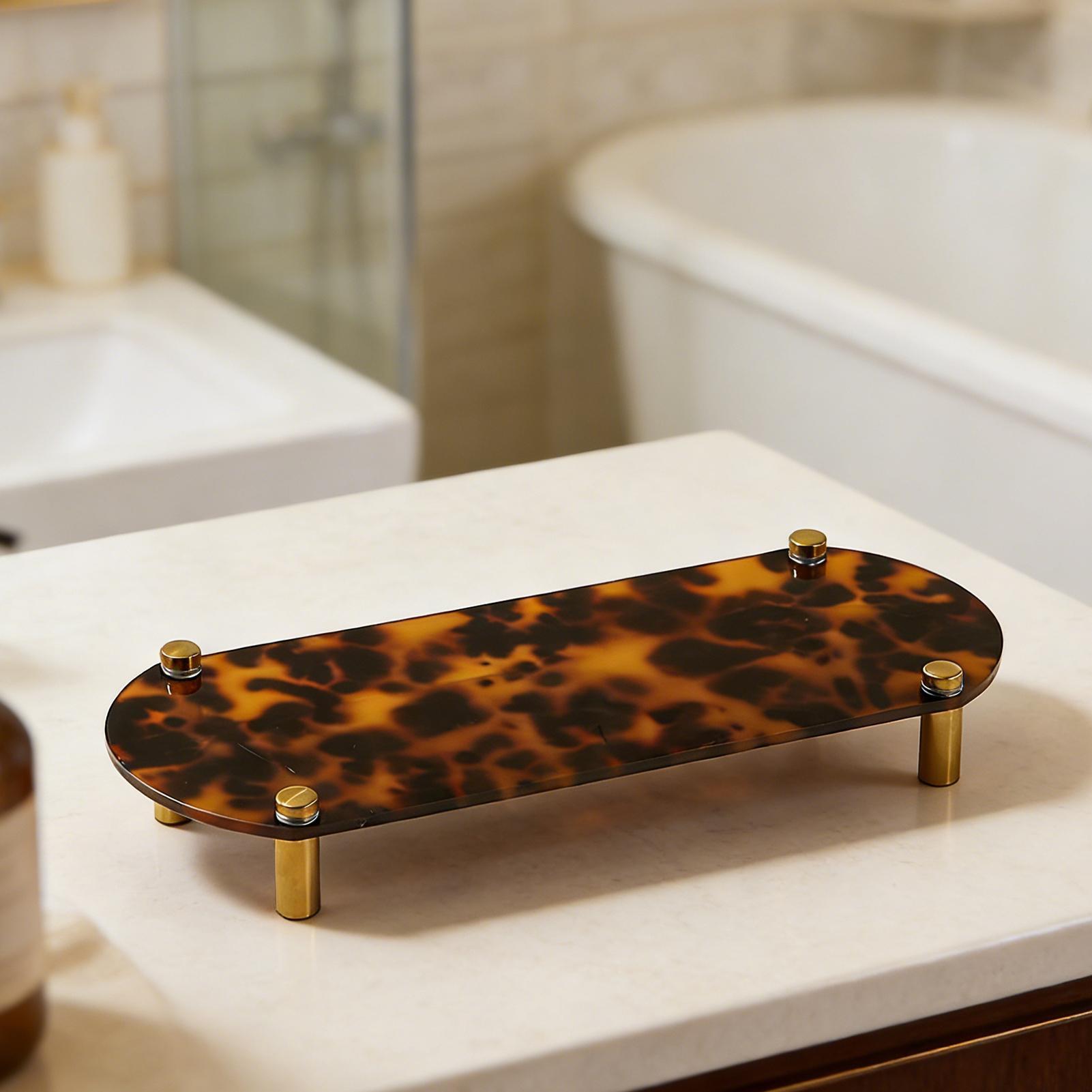 Bathroom Counter Tray Tortoise - Home Bathroom Decor recensie en prijs
