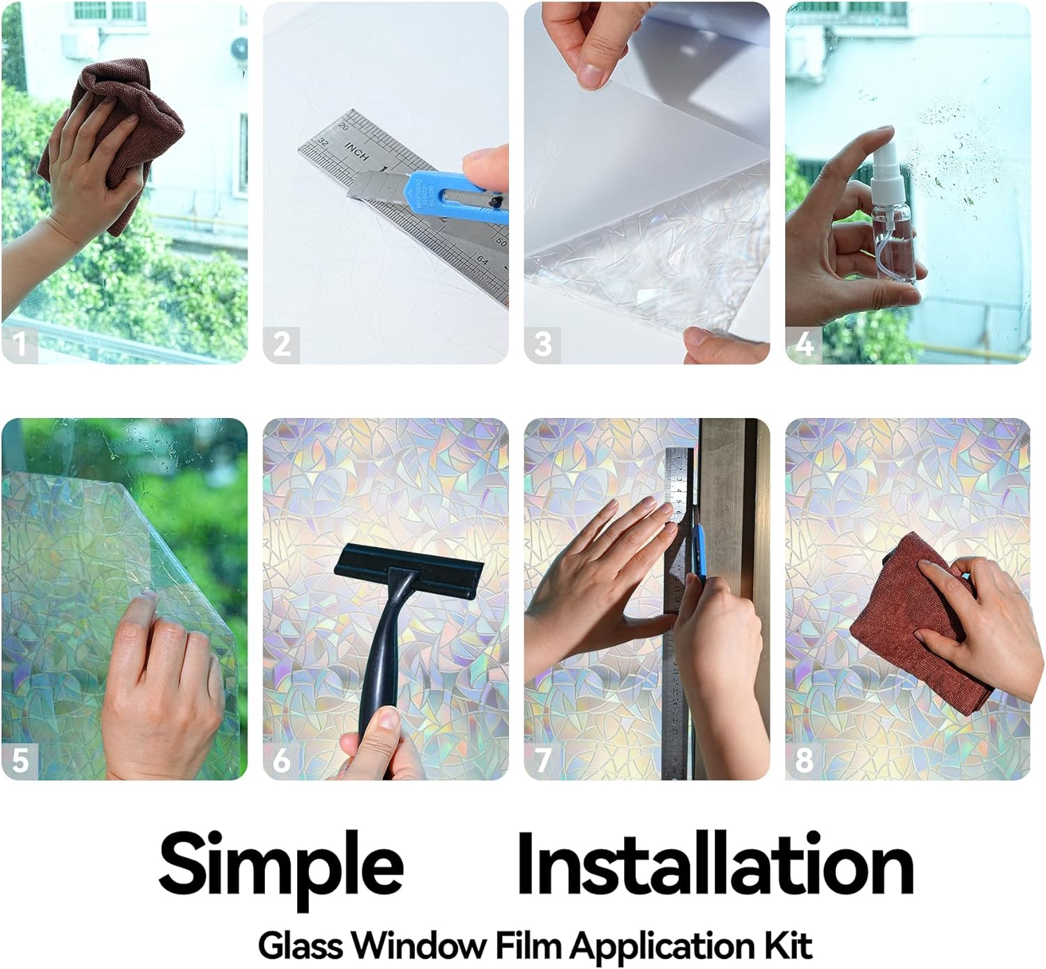 Rainbow Window Cling Privacy F - Home Bathroom Decor recensie en prijs