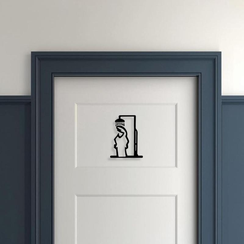 1PCS Minimalist Line Metal Bat - Home Bathroom Door Signs recensie en prijs