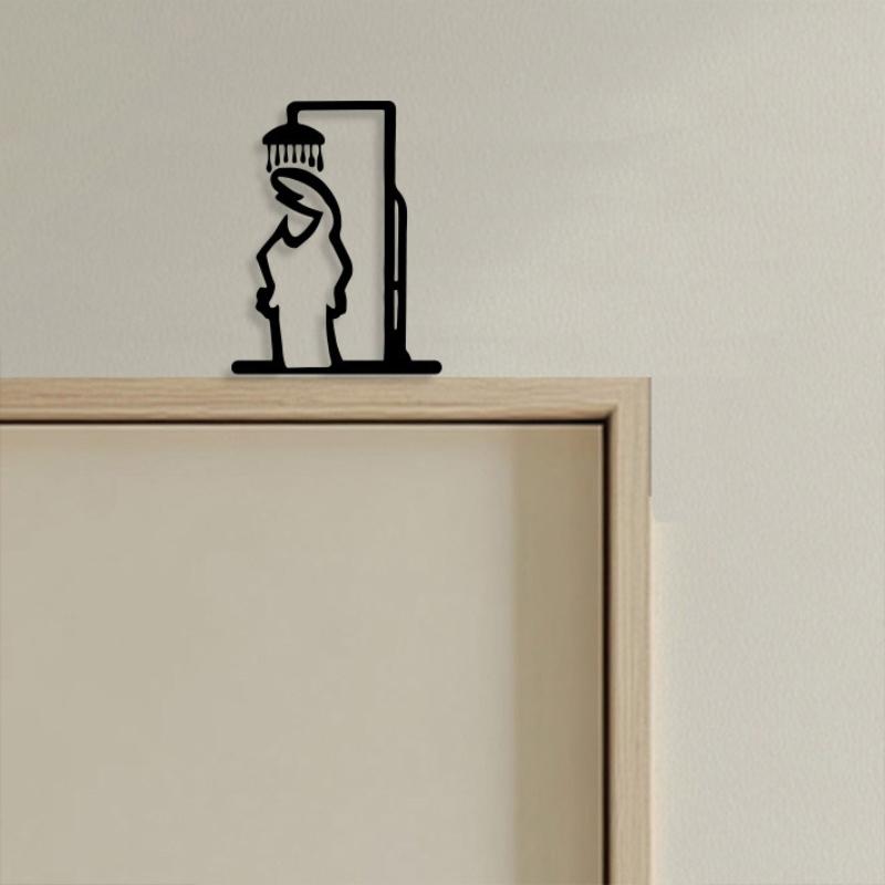 1PCS Minimalist Line Metal Bat - Home Bathroom Door Signs recensie en prijs