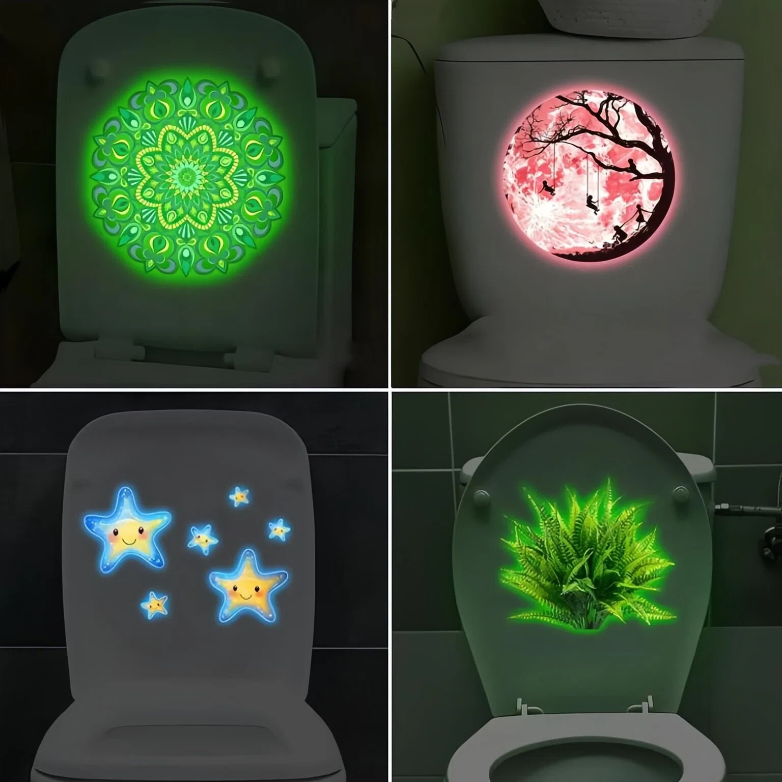 Glow in the Dark Mandala Toile - Jet Home Bathroom recensie en prijs