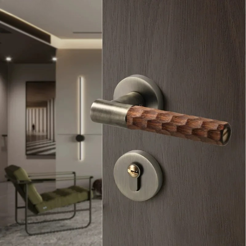 Wooden Door Handle Zinc Silent - Home Bathroom Lock recensie en prijs