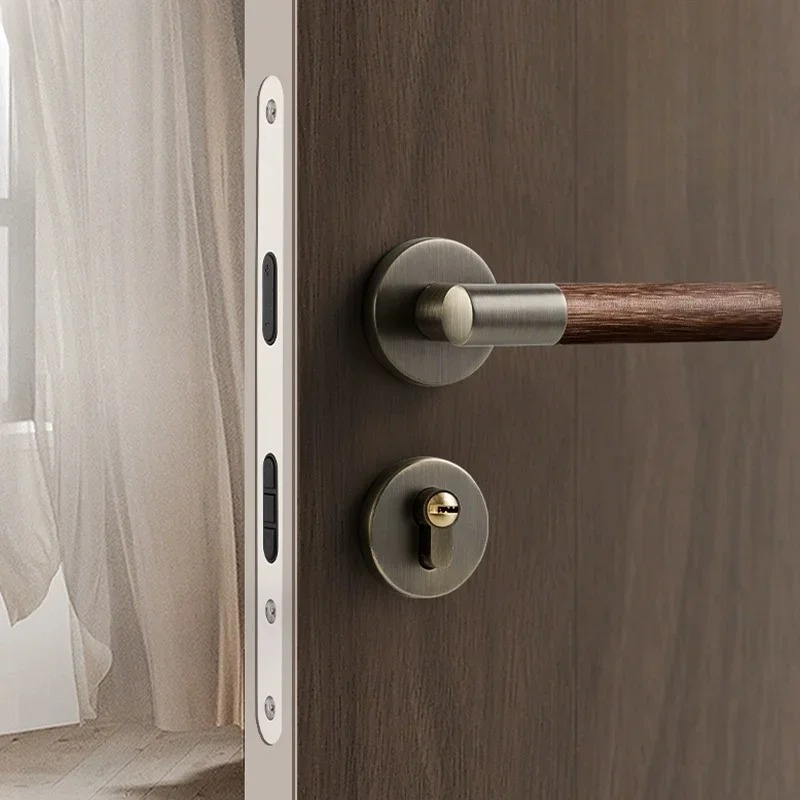 Wooden Door Handle Zinc Silent - Home Bathroom Lock recensie en prijs