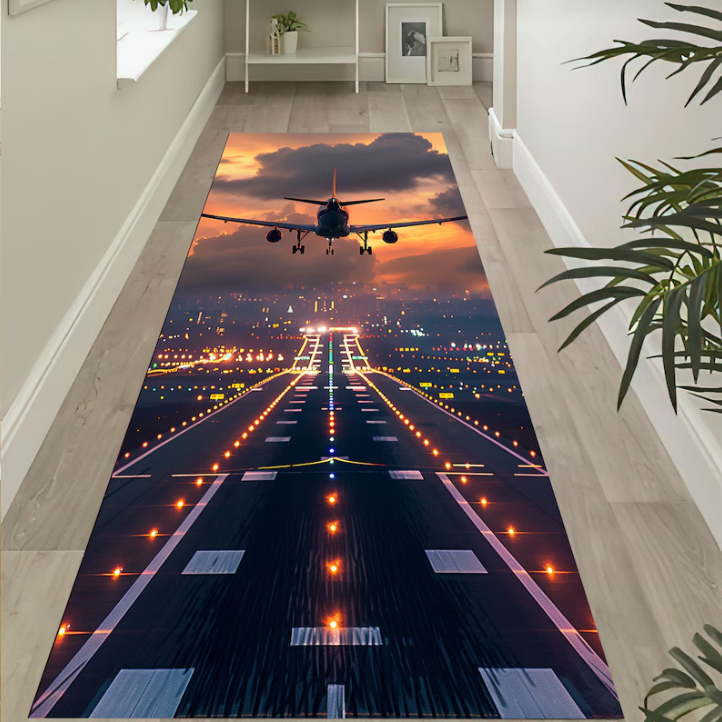 Gray Runway Airplane Rug Pilot - Jet Home Bathroom recensie en prijs