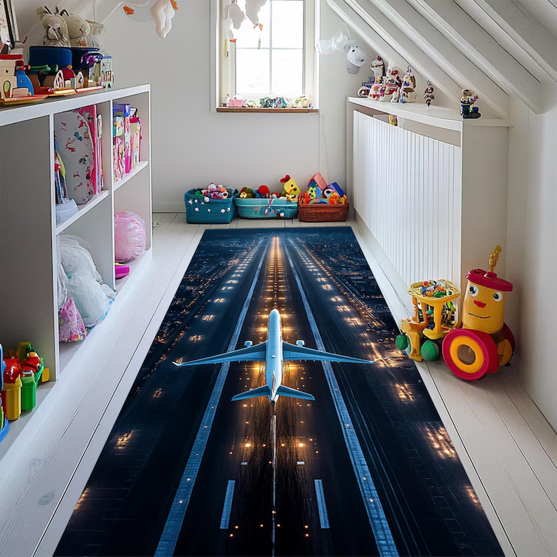Gray Runway Airplane Rug Pilot - Jet Home Bathroom recensie en prijs