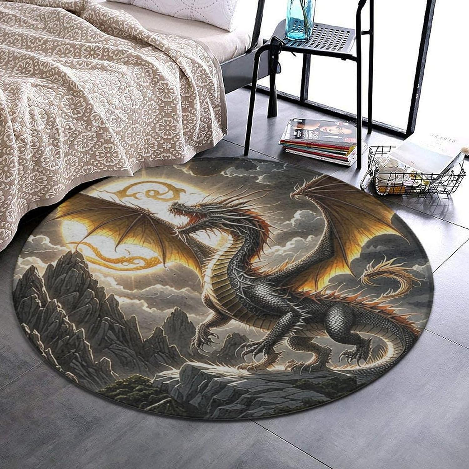 Majestic Dragon Round Rug Fant - Home Bathroom Scene recensie en prijs