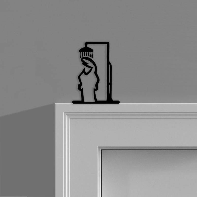 New Black Shower Figure Wall D - Jet Home Bathroom recensie en prijs