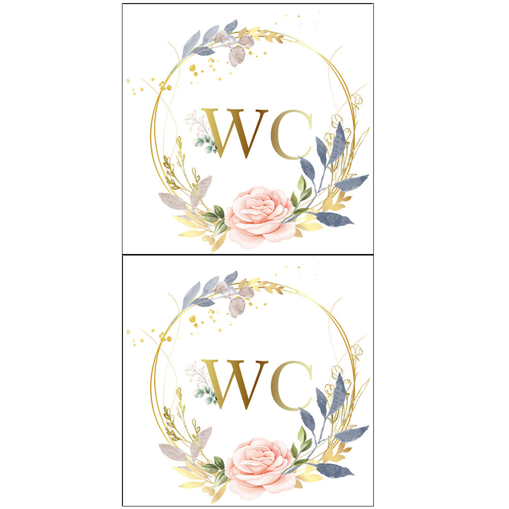 2Pcs Wall Stickers PVC Self ad - Home Bathroom Door Signs recensie en prijs