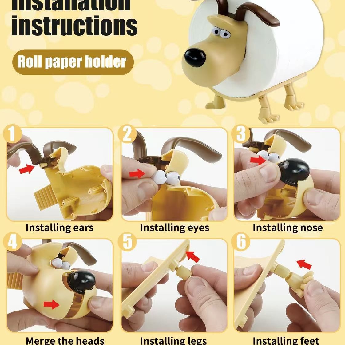 Puppy Toilet Holder Home Decor - Home Goods Bathroom Storage recensie en prijs
