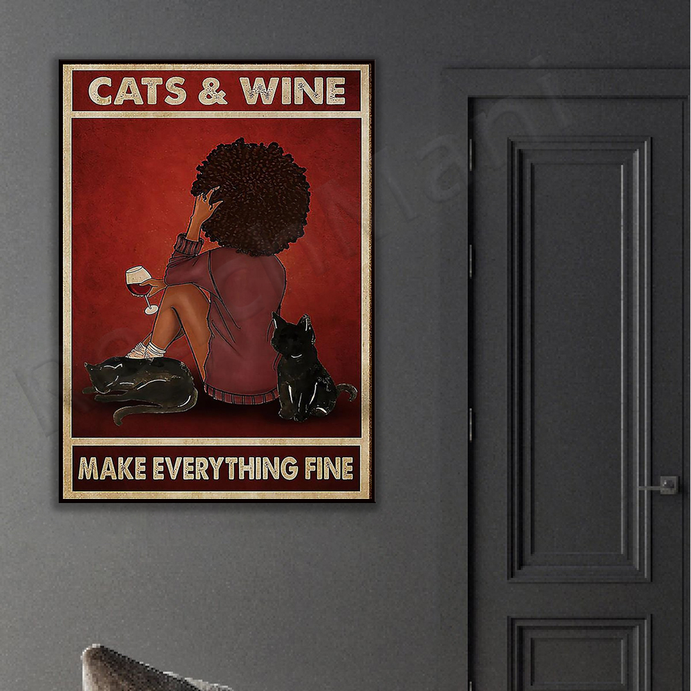 African girl cats and wine mak - Home Goods Bathroom Mirrors recensie en prijs