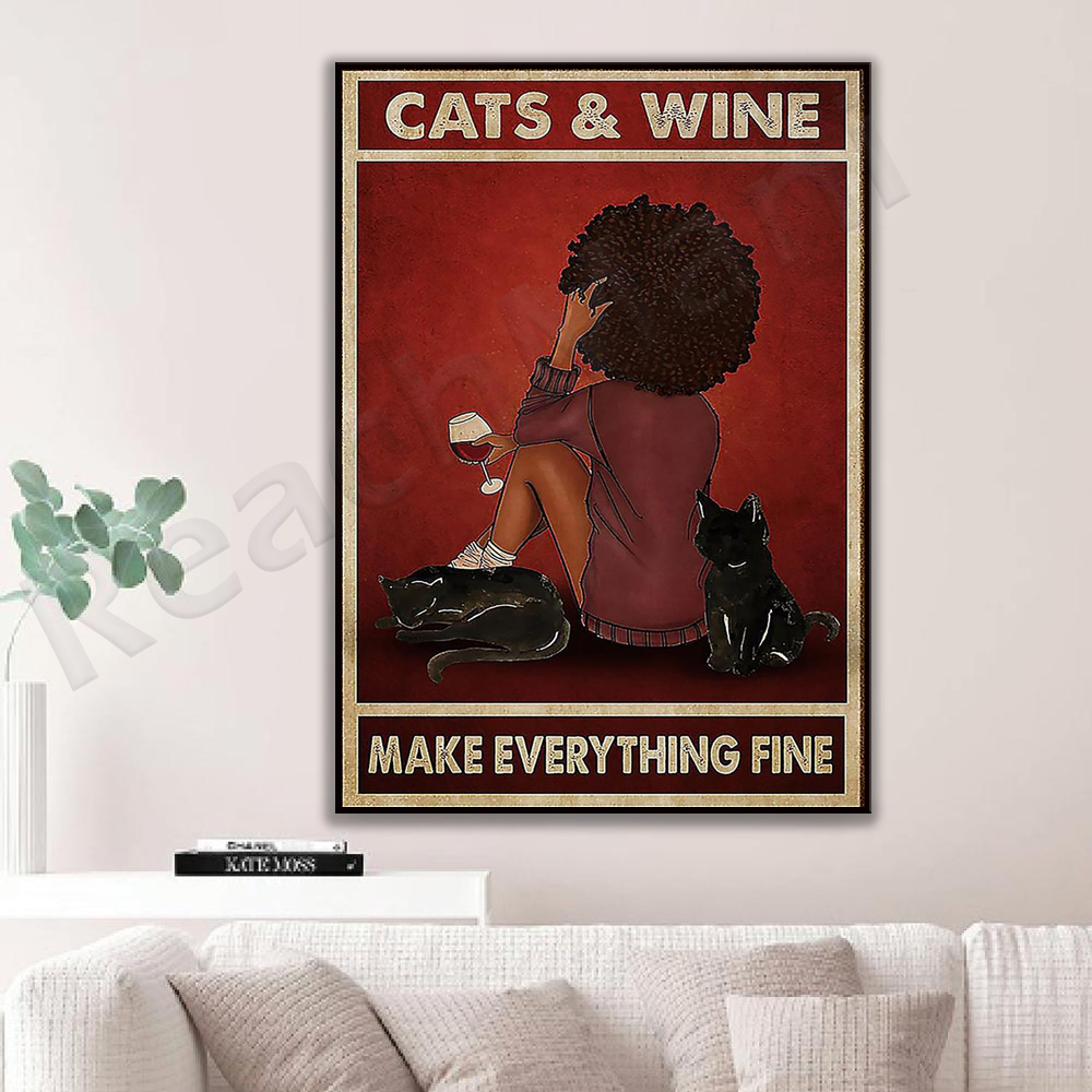 African girl cats and wine mak - Home Goods Bathroom Mirrors recensie en prijs