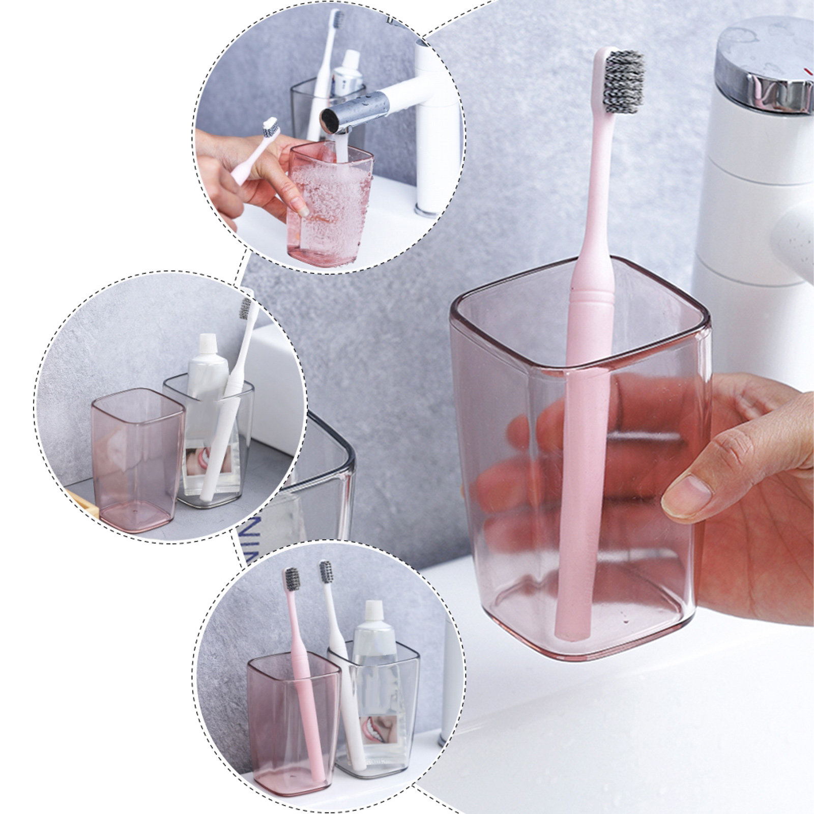 2Pcs Wash Gargle Cup Simple Co - Home Bathroom Design Simple recensie en prijs