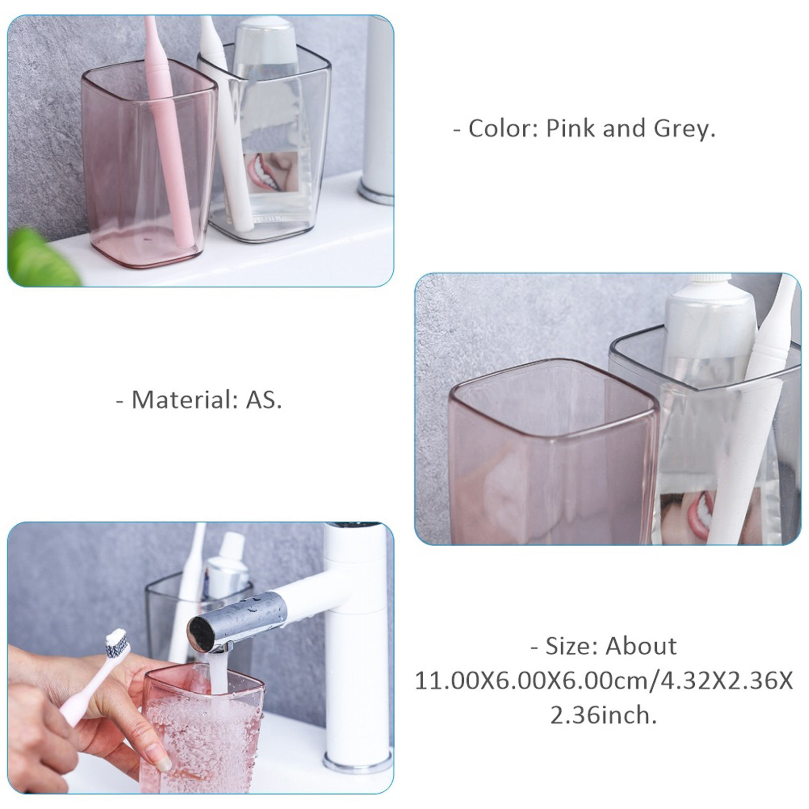 2Pcs Wash Gargle Cup Simple Co - Home Bathroom Design Simple recensie en prijs