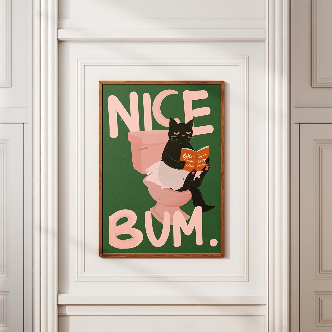 Modern Nice Bum Black Cat Wall - Home Bathroom Decor recensie en prijs