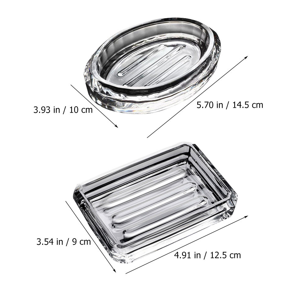 2Pcs Transparent Soap Box Glas - Home Bathroom Design Simple recensie en prijs