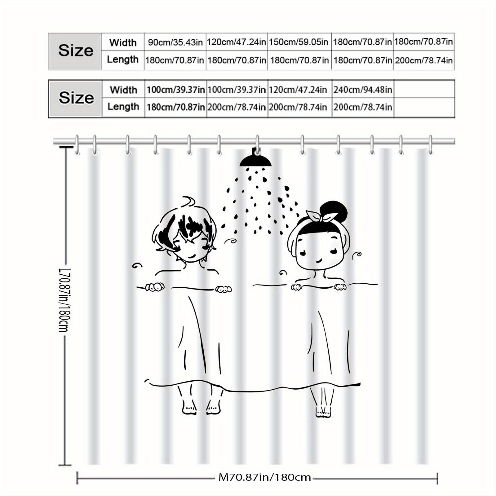 Shower Curtain 1pc Modern Mini - Home Bathroom Scene recensie en prijs