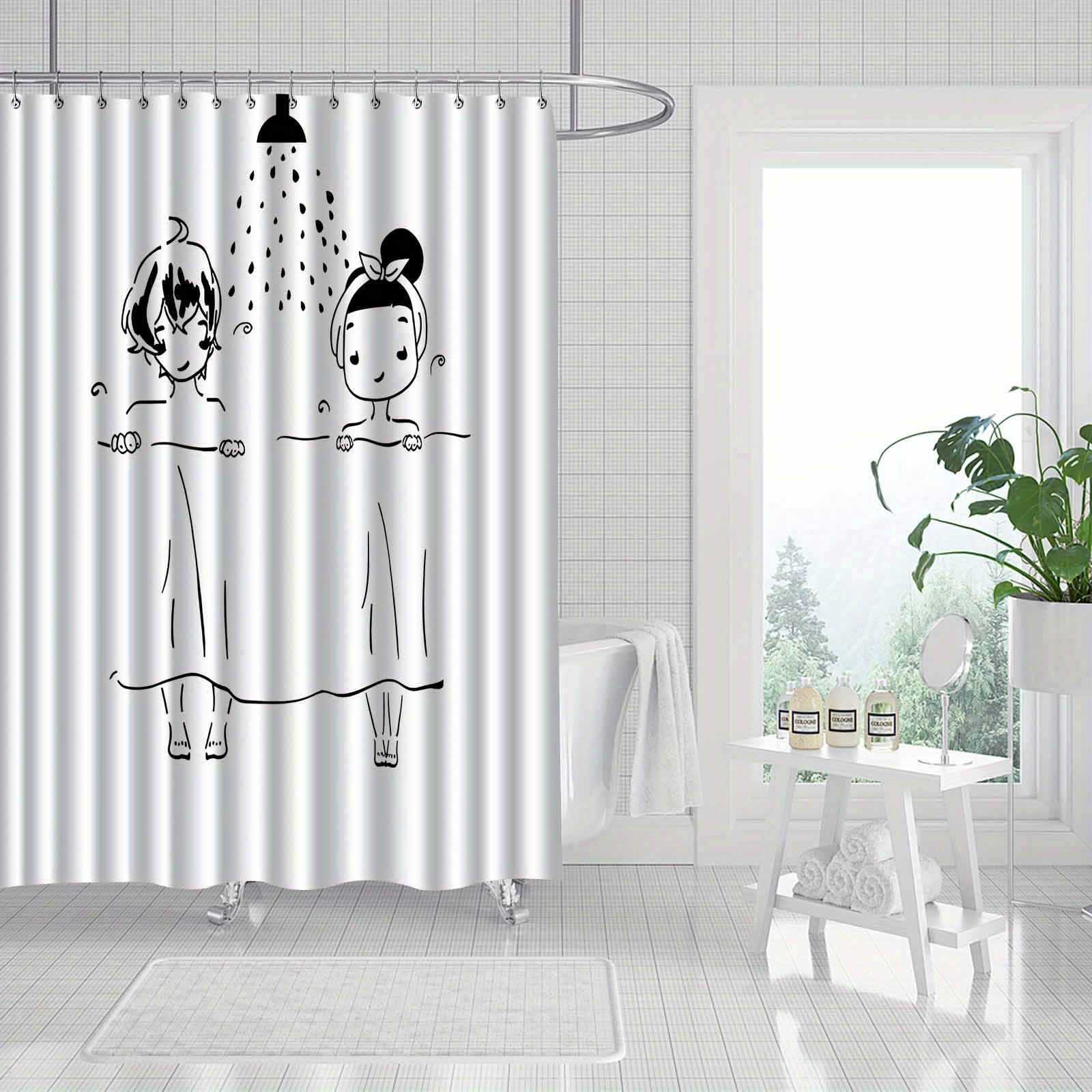 Shower Curtain 1pc Modern Mini - Home Bathroom Scene recensie en prijs