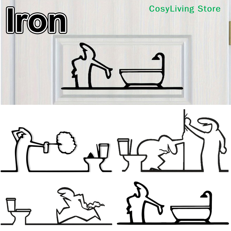 Metal Minimalist Line Bathroom - Home Bathroom Door Signs recensie en prijs