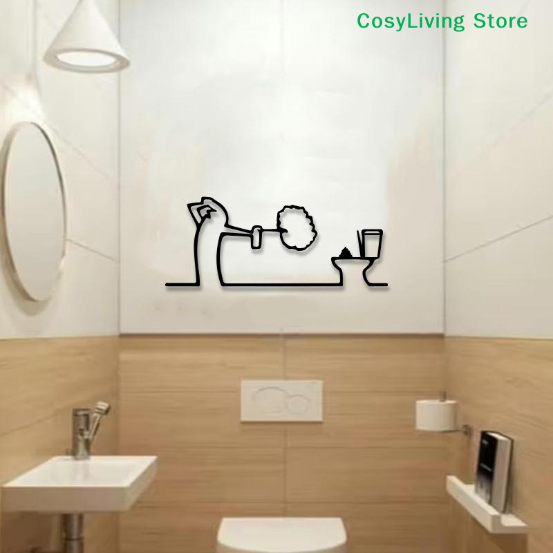 Metal Minimalist Line Bathroom - Home Bathroom Door Signs recensie en prijs