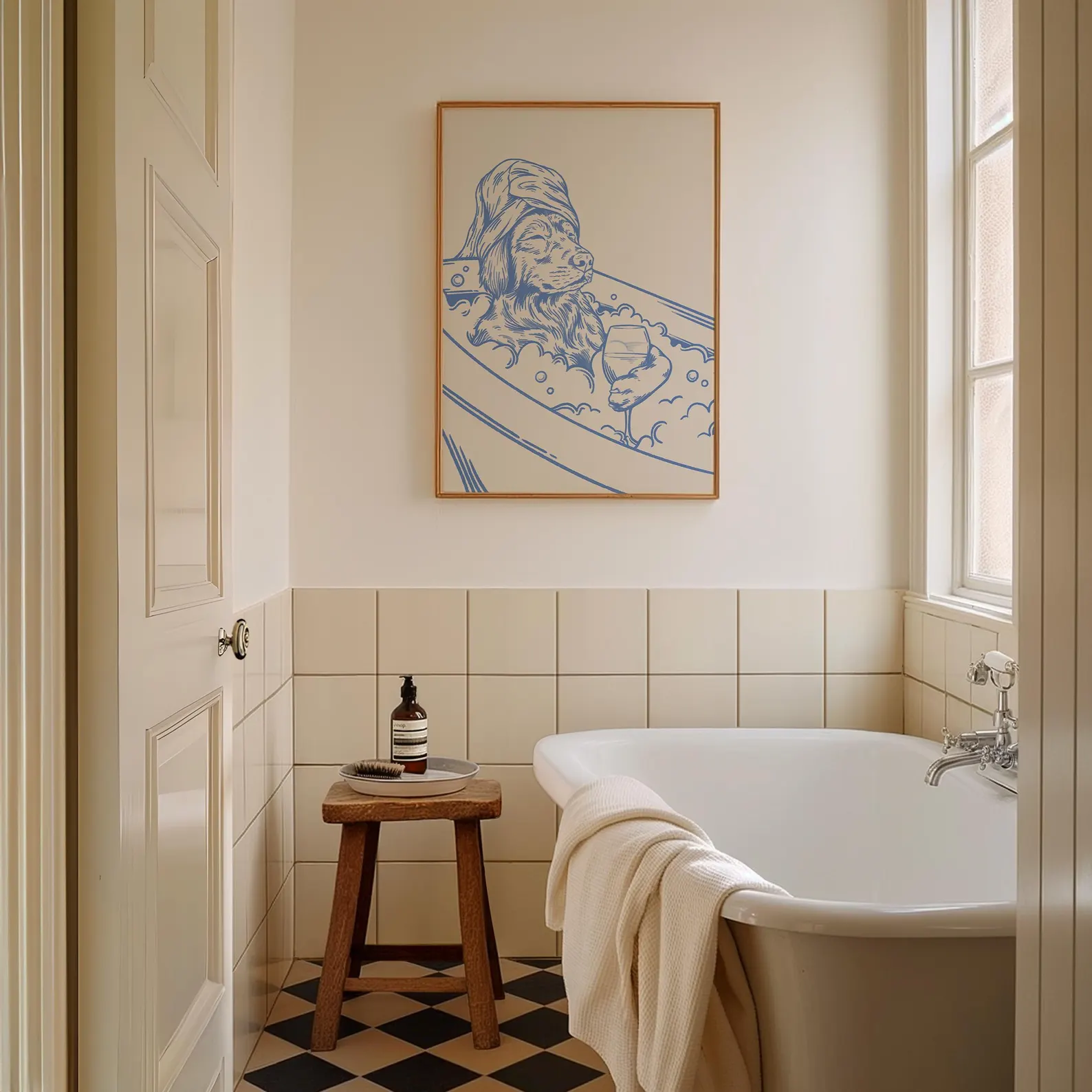 Dog with Wine Trendy Bathroom  - Home Bathroom Decor recensie en prijs