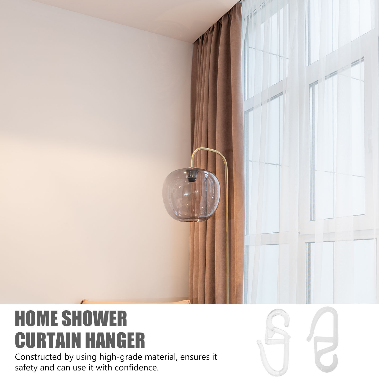 300Pcs Plastic Curtain Hook El - Home Bathroom Design Simple recensie en prijs