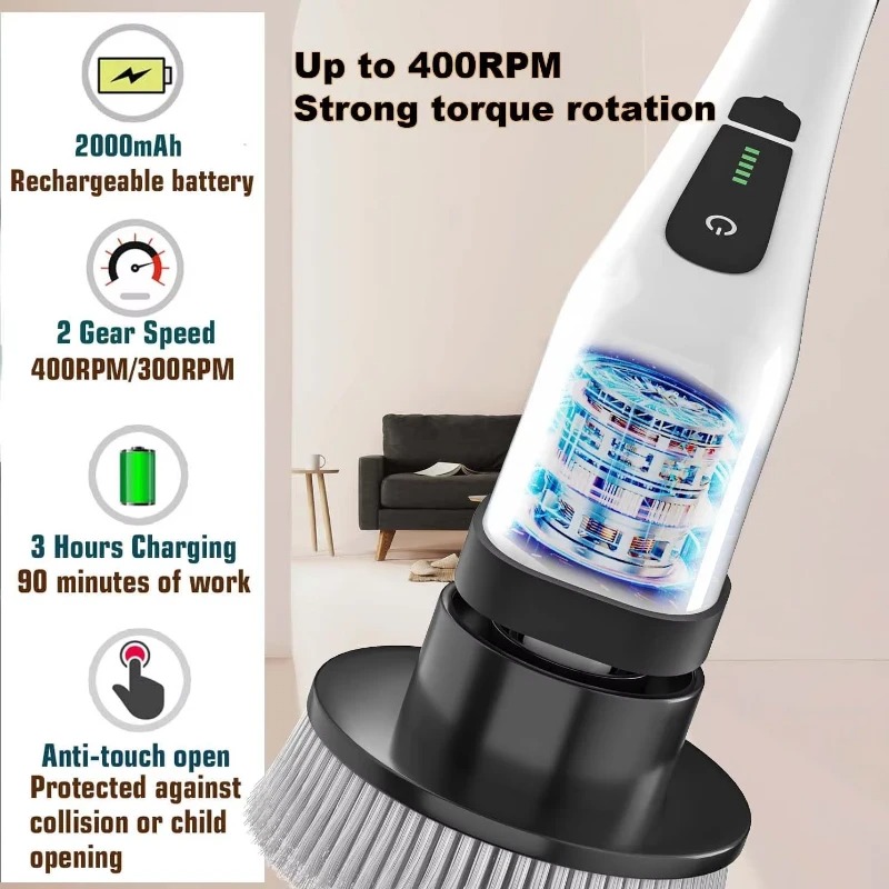 Cordless Electric Spin Scrubbe - Home Bathroom Products recensie en prijs