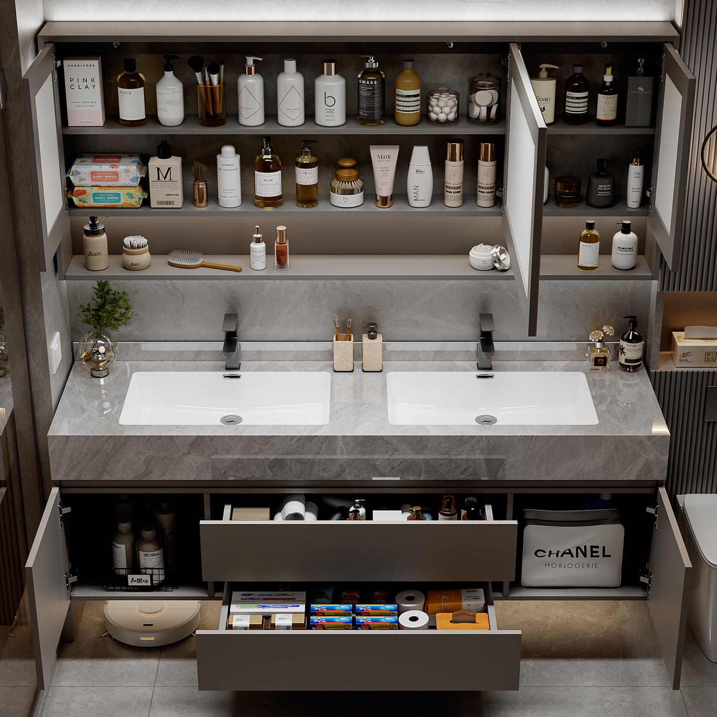 Makeup Organizer Cupboard Stor - Home Bathroom Partition Wall recensie en prijs