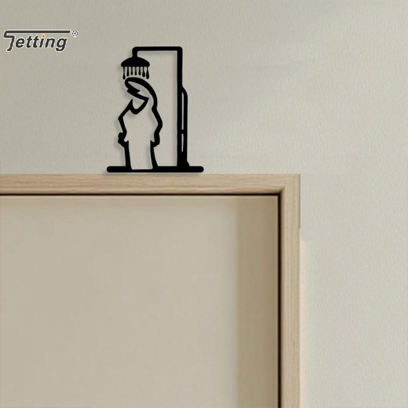 Black Shower Figure Wall Decor - Home Bathroom Door Signs recensie en prijs