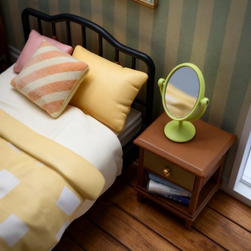 1Pcs Miniature Retro Mirror Dr - Home Bathroom Model recensie en prijs