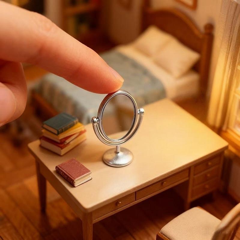 1Pcs Miniature Retro Mirror Dr - Home Bathroom Model recensie en prijs