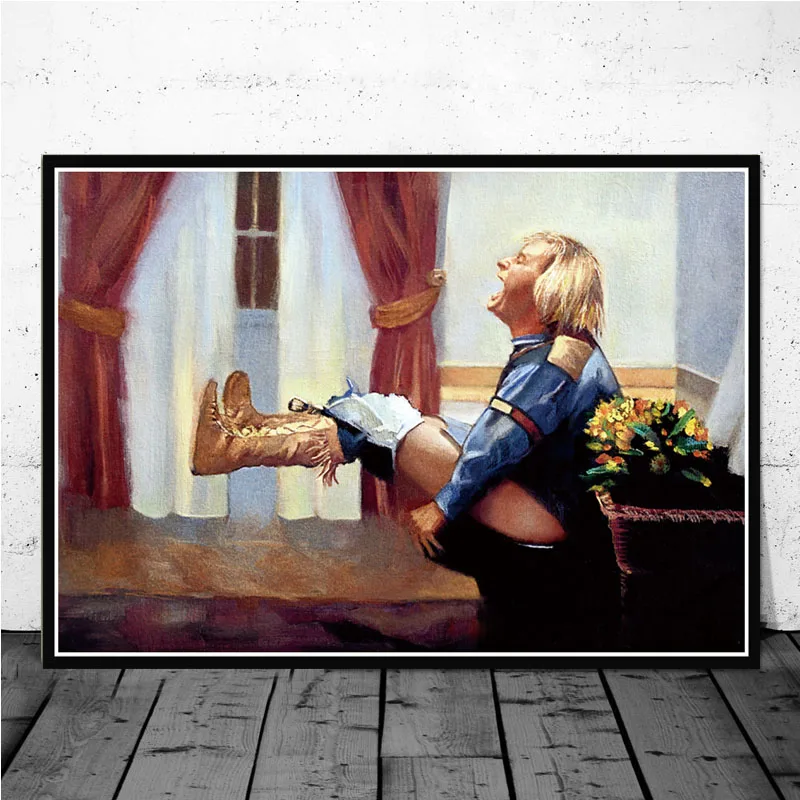 Funny Canvas Oil Painting  Dum - Home Movie Bathroom Scene recensie en prijs