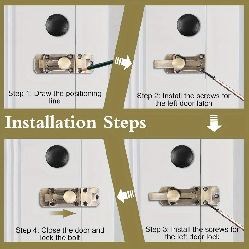 Antique Door Latch Lock Securi - Home Bathroom Lock recensie en prijs