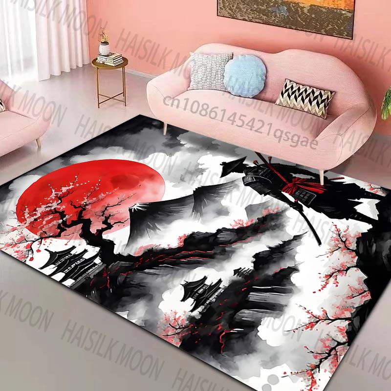 Samurai red sun mountain scene - Home Bathroom Scene recensie en prijs