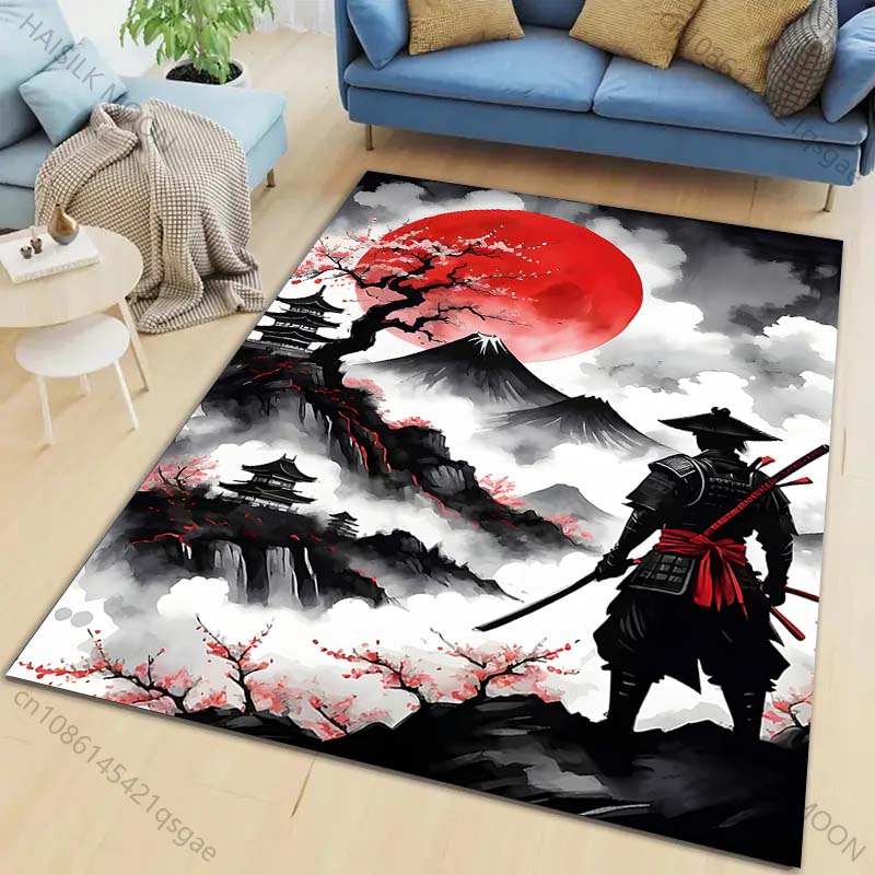 Samurai red sun mountain scene - Home Bathroom Scene recensie en prijs