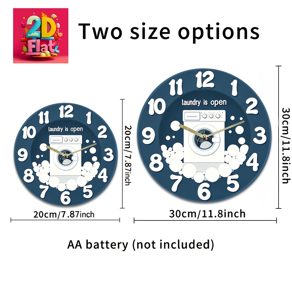 1pc Noiseless Hanging Clock, w - Home Bathroom recensie en prijs