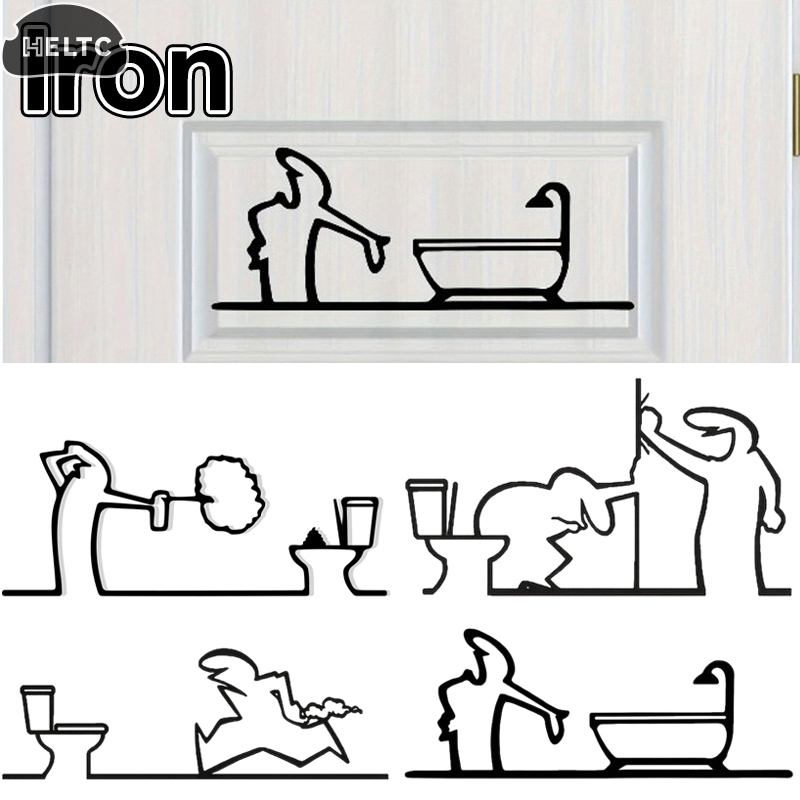 Minimalist Metal Line Bathroom - Home Bathroom Door Signs recensie en prijs
