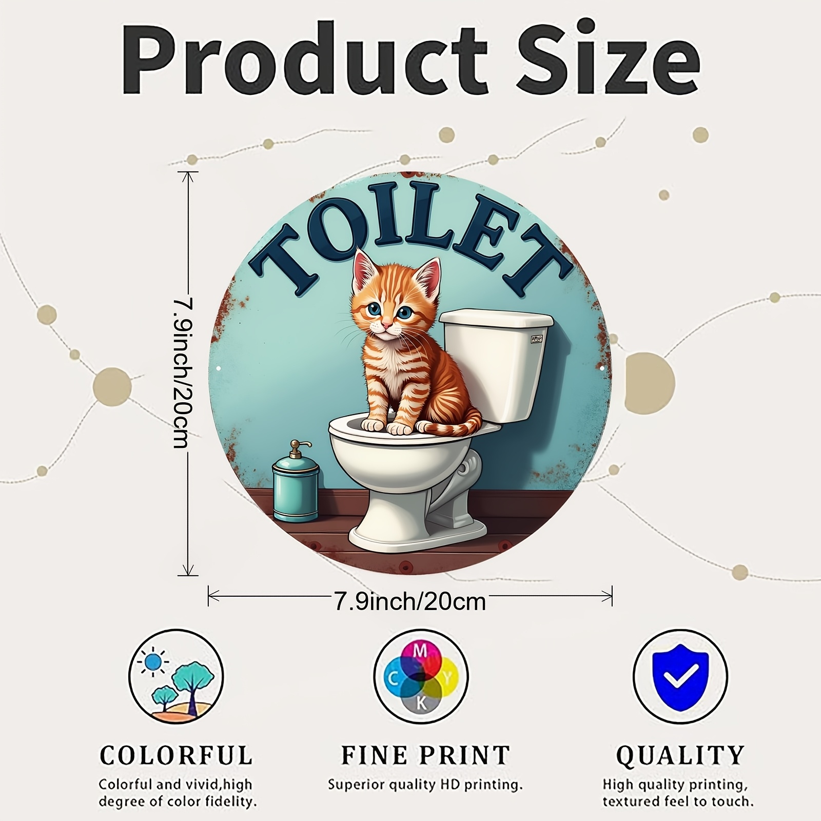 Aluminum Sign, Cute Cat Toilet - Home Bathroom Scene recensie en prijs