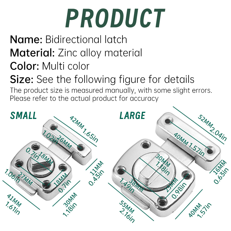 1pc Home Security Latch Rotate - Home Bathroom Lock recensie en prijs