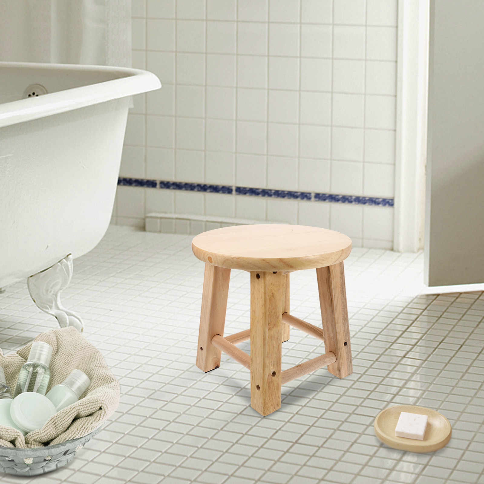 1Pcs Premium Hardwood Low Stoo - Home Bathroom Design Simple recensie en prijs