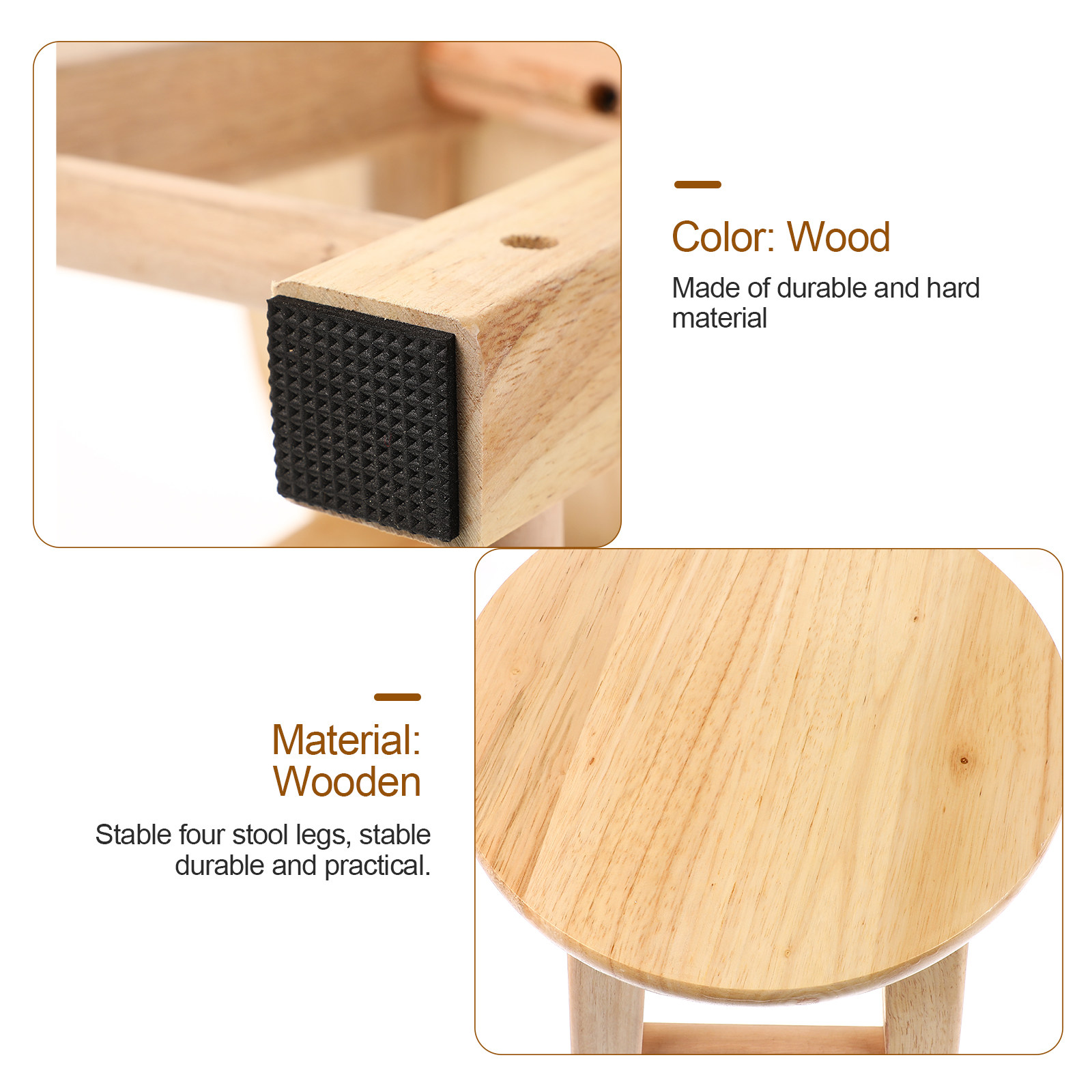 1Pcs Premium Hardwood Low Stoo - Home Bathroom Design Simple recensie en prijs